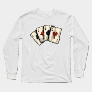 Playing Cards Poker Design Long Sleeve T-Shirt